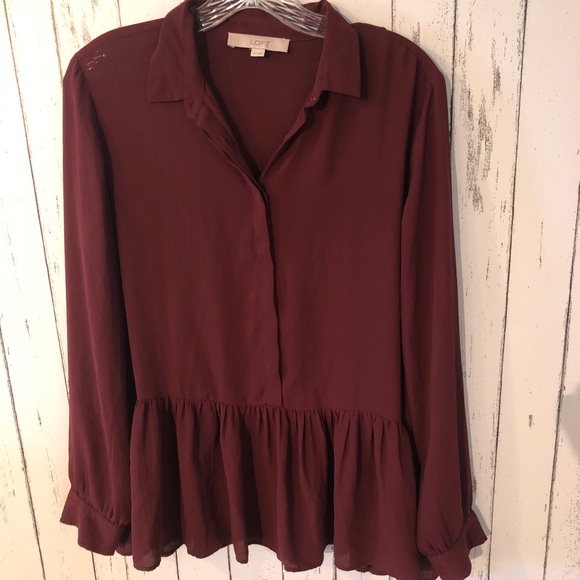 LOFT Tops - 3 for $25! Loft ruffle hem blouse